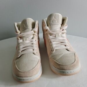 Nike Cream and Orange Corduroy Sneakers